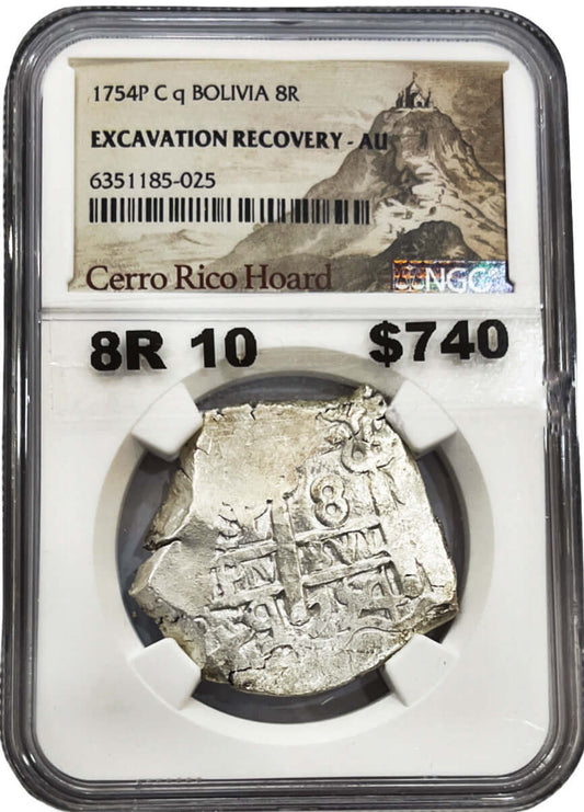 1754P C q BOLIVIA 8R - 8 Reales - Ferdinand VI NGC Graded - Gold Xchange