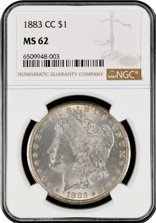 1883 CC $1 Morgan Silver Dollar NGC MS62 Graded - Gold Xchange
