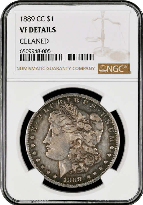 1889 CC $1 Morgan Silver Dollar NGC VF DETAILS CLEANED - Gold Xchange