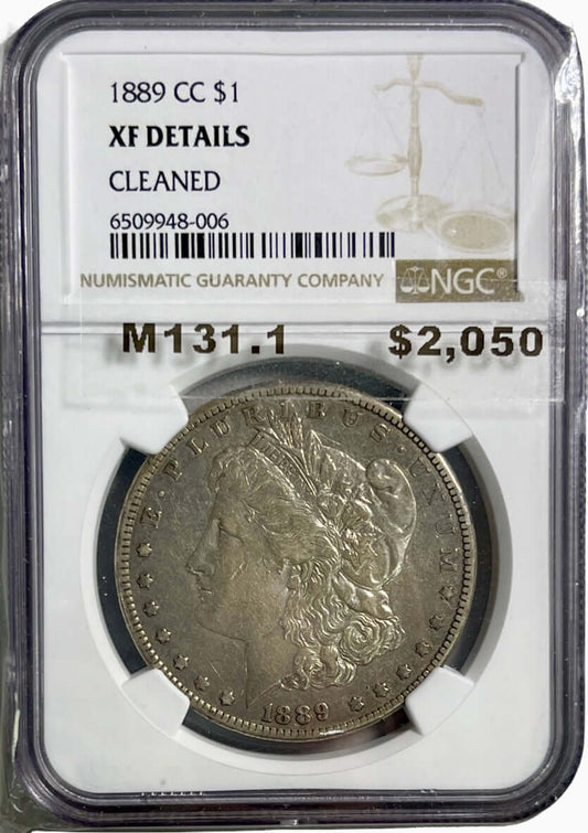 1889 CC $1 Morgan Silver Dollar NGC XF DETAILS CLEANED - Gold Xchange