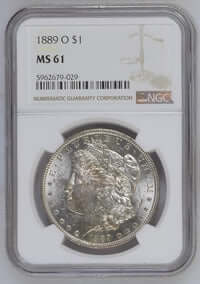 1889 O $1 Morgan Silver Dollar NGC MS61 GRADED - Gold Xchange