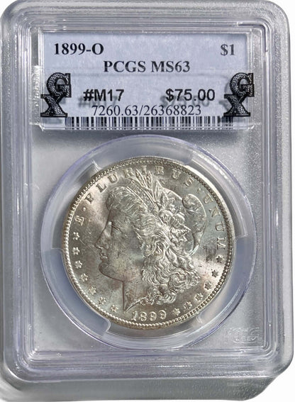1899-O $1 Morgan Silver Dollar PCGS MS63 Graded - Gold Xchange