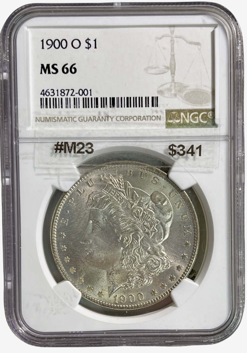 1900-O $1 Morgan Silver Dollar NGC MS66 Graded - Gold Xchange