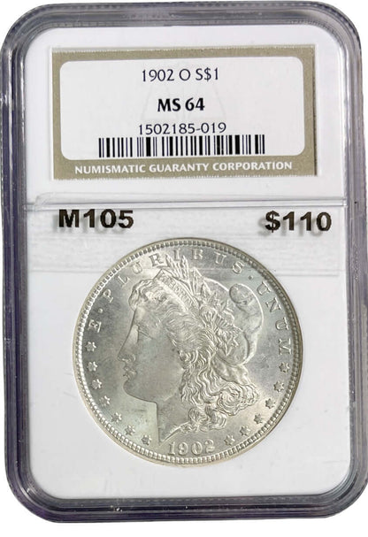 1902-O $1 Morgan Silver Dollar NGC MS64 - Gold Xchange